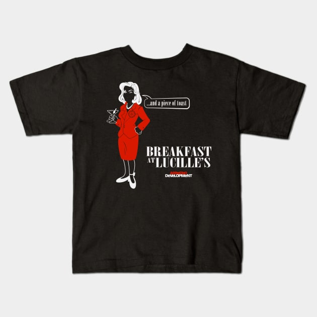 Arrested Development - Breakfast At Lucille's Kids T-Shirt by BadCatDesigns